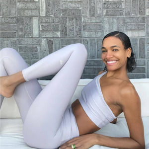 Alo Yoga 7/8 High Waist Airbrush Legging Lavender Cloud-M